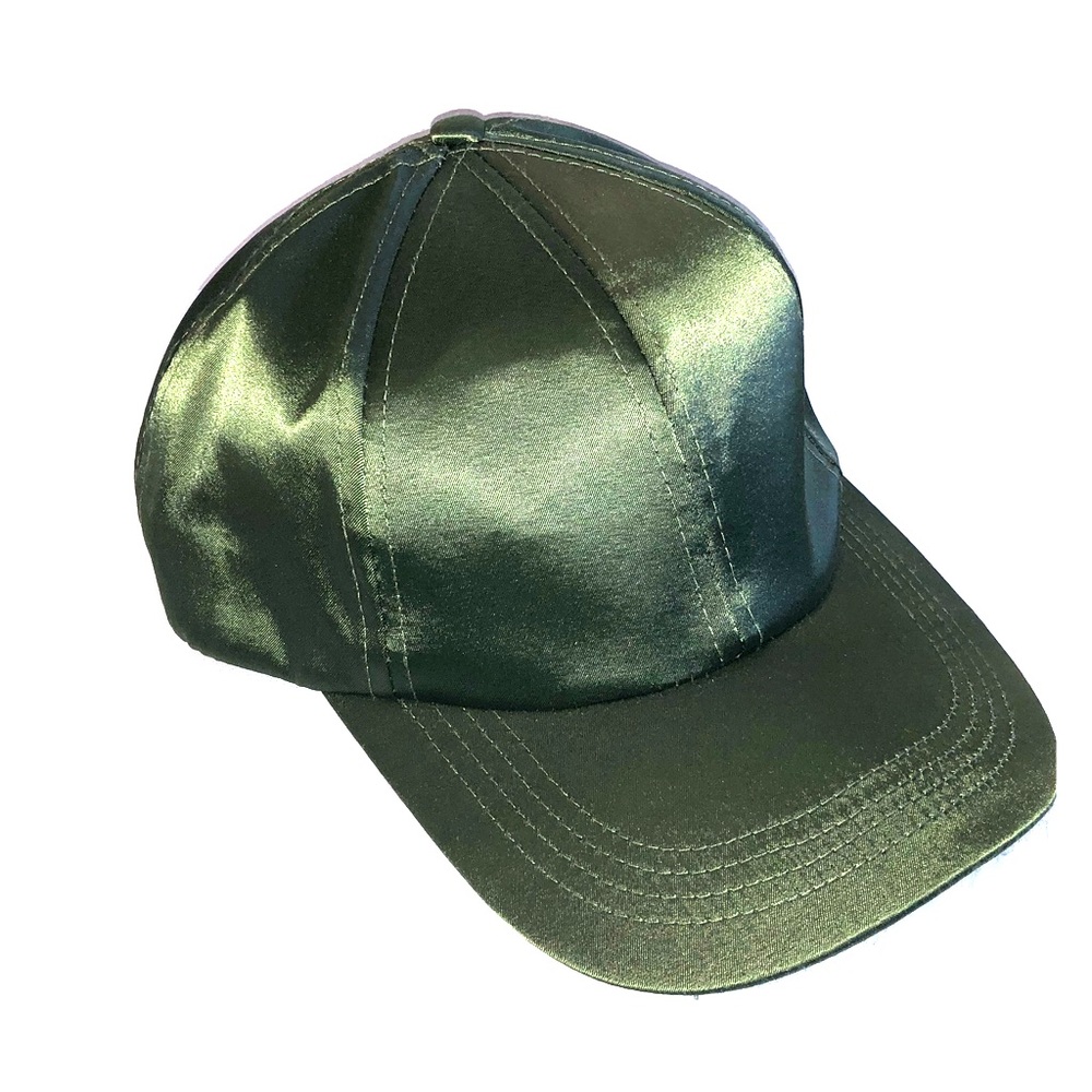 Express olive Green Satin Baseball Cap